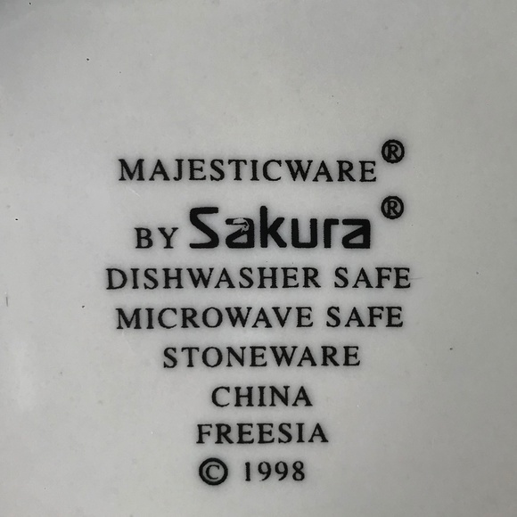 Set Of 4 Sakura Majesticware (Freesia) Saucers/Plates 6.5” - Picture 5 of 6